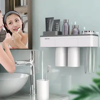 1Set Fully Automatic Tooth brush Holder Wall Mounted Toothpaste Squeezers Dispenser ToothBrush Storage Rack Nail-free Traceless
1Set Fully Automatic Tooth brush Holder Wall Mounted Toothpaste Squeezers Dispenser ToothBrush Storage Rack Nail-free Traceless