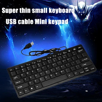 

Pohiks 1pc USB 2.0 Waterproof Wired Keyboard Mini 78 Keys Button Ultra-thin Keyboards for PC Computer Laptop