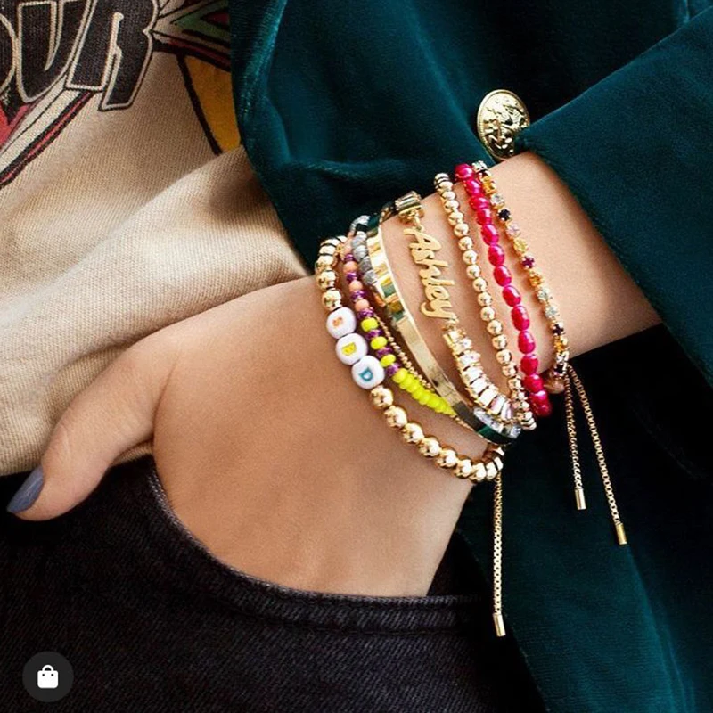 

Miwens 2019 nuevas pulseras de cristal de colores para cuentas para colgante de mujer pulsera de cadena de regalo de Navidad joyería de muñeca de fábrica
