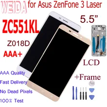 WEIDA – écran tactile LCD pour Asus ZenFone 3 Laser ZC551KL, 5.5 pouces, avec châssis et outils=