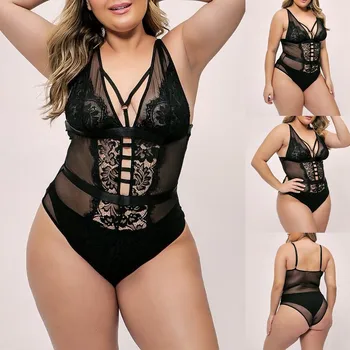 Lace Bodysuit For Women Patchwork Design Lace Sling V-neck Sleeveless Backless Solid Color Slim Party Bodysuits Rompers Mujer
Lace Bodysuit For Women Patchwork Design Lace Sling V-neck Sleeveless Backless Solid Color Slim Party Bodysuits Rompers Mujer