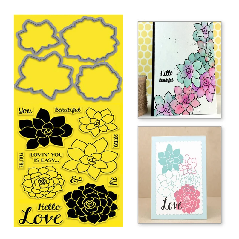 Eastshape Succulents Dies and Stamps Flowers Metal Cutting Dies Scrapbooking for Card Making DIY Embossing Cuts New Craft 2019
Eastshape Succulents Dies and Stamps Flowers Metal Cutting Dies Scrapbooking for Card Making DIY Embossing Cuts New Craft 2019