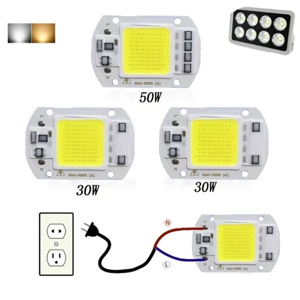 COB LED Chip 50W 30W 20W Smart IC No Need Driver LED Bulb Lamp Beads for DIY Floodlight Spotlight 110V 220V WarmWhite/Cold White
COB LED Chip 50W 30W 20W Smart IC No Need Driver LED Bulb Lamp Beads for DIY Floodlight Spotlight 110V 220V WarmWhite/Cold White