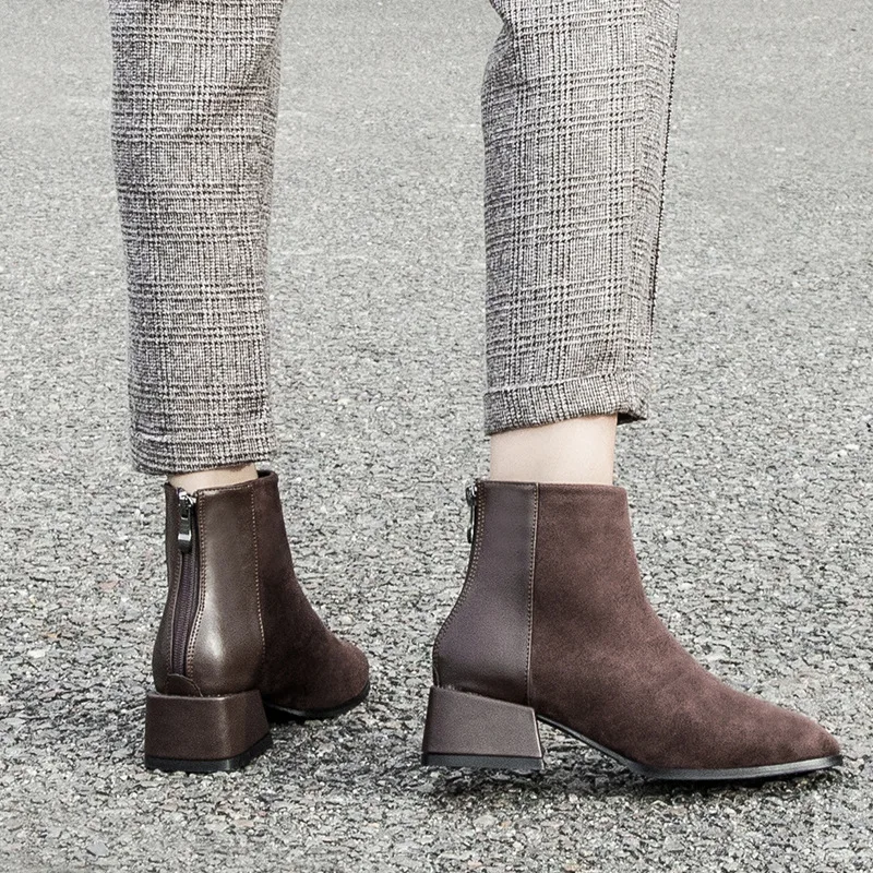 Online Celebrity Style Boots Women's 2019 New Style Women's Boots plus Velvet Short Chunky-Heel Semi-high Heeled after Zipper Ve
Online Celebrity Style Boots Women's 2019 New Style Women's Boots plus Velvet Short Chunky-Heel Semi-high Heeled after Zipper Ve