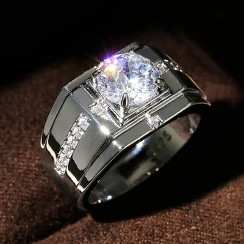Huitan Men Rings for Wedding Engagement Solitaire Shiny Cubic Zirconia Simple Elegant Design Male Marriage Rings Classic Jewelry
Huitan Men Rings for Wedding Engagement Solitaire Shiny Cubic Zirconia Simple Elegant Design Male Marriage Rings Classic Jewelry