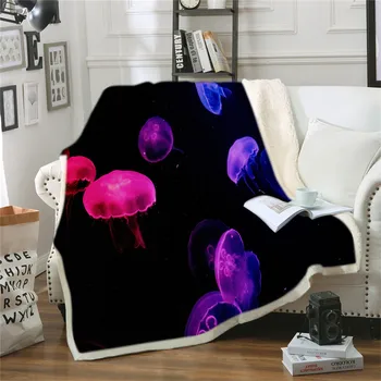 Jellyfish Fleece Blanket Plush 3d Printed for Adults Sofa Sherpa Fleece Bedspread Wrap Throw Blanket 
Jellyfish Fleece Blanket Plush 3d Printed for Adults Sofa Sherpa Fleece Bedspread Wrap Throw Blanket