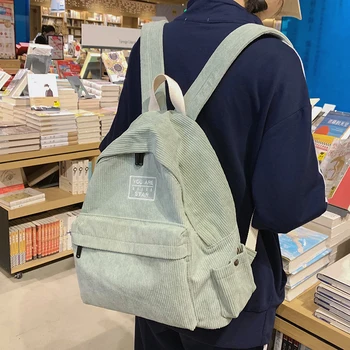 Stripe Female Corduroy Backpack Kawaii Women Embroidery Small School Bag Girl Cute Backpack Harajuku Fashion Ladies Bags Student
Stripe Female Corduroy Backpack Kawaii Women Embroidery Small School Bag Girl Cute Backpack Harajuku Fashion Ladies Bags Student