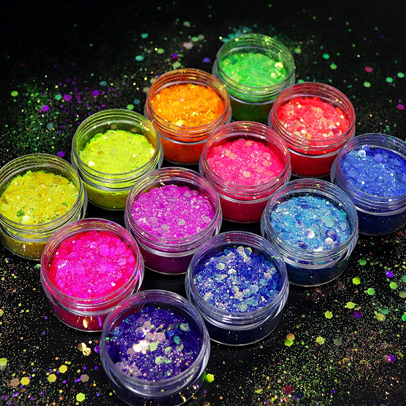 12Boxes Mermaid AB Chunky Glitter Chameleon Ultra-thin Hexagon Nail Sequins Sparkly Flakes For Nail Art Decorations Accessories
12Boxes Mermaid AB Chunky Glitter Chameleon Ultra-thin Hexagon Nail Sequins Sparkly Flakes For Nail Art Decorations Accessories