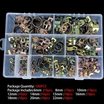 100Pcs 6-22mm Spring Clip Fuel Line Hose Water Pipe Air Tube Clamps Fastener Hoop Low Pressure
100Pcs 6-22mm Spring Clip Fuel Line Hose Water Pipe Air Tube Clamps Fastener Hoop Low Pressure