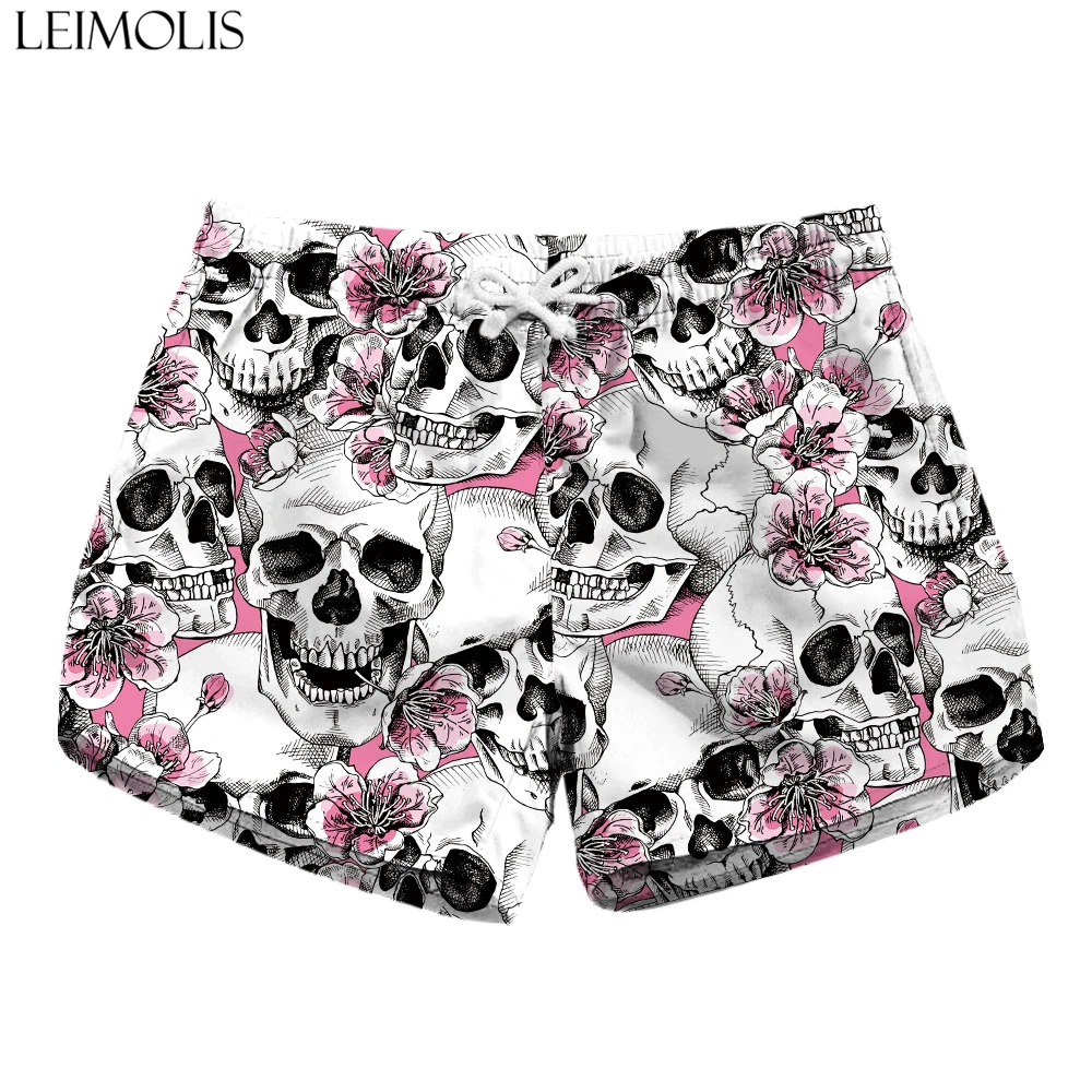 LEIMOLIS Flower Skull Black Gothic Print Summer Sexy Ladies Casual Bohemian Streetwear High Waist Shorts Women
LEIMOLIS Flower Skull Black Gothic Print Summer Sexy Ladies Casual Bohemian Streetwear High Waist Shorts Women