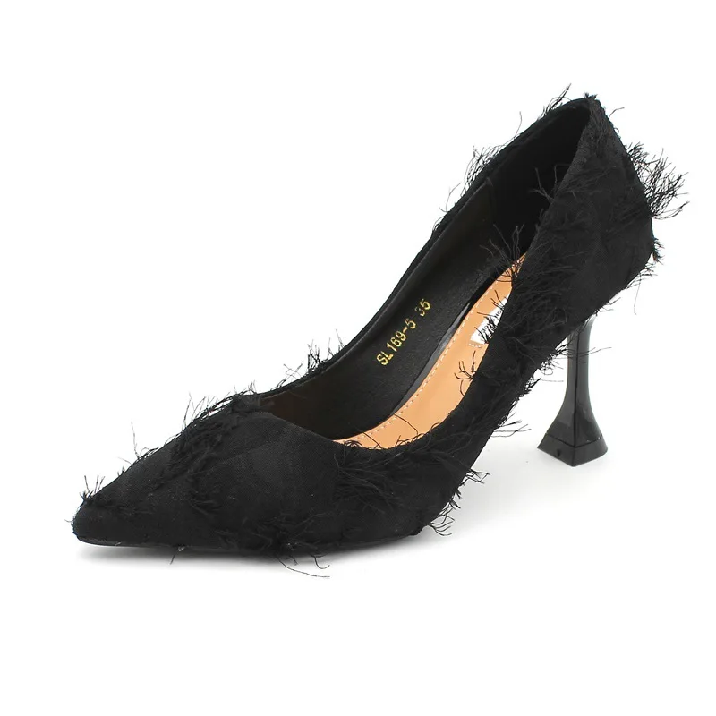Sl169-5 Spring And Autumn 2019 New Style Pointed-Toe Tassels Thin Heeled Low-Cut Versatile Shoes Women's Debutante Fairy High He
Sl169-5 Spring And Autumn 2019 New Style Pointed-Toe Tassels Thin Heeled Low-Cut Versatile Shoes Women's Debutante Fairy High He