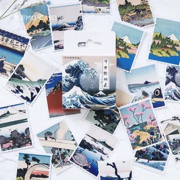 46PCs/Pack Stamps Picture Japanese Landscape Style Stickers DIY Scrapbooking Adhesive Stickers Diary Album Notebook Decor
46PCs/Pack Stamps Picture Japanese Landscape Style Stickers DIY Scrapbooking Adhesive Stickers Diary Album Notebook Decor
