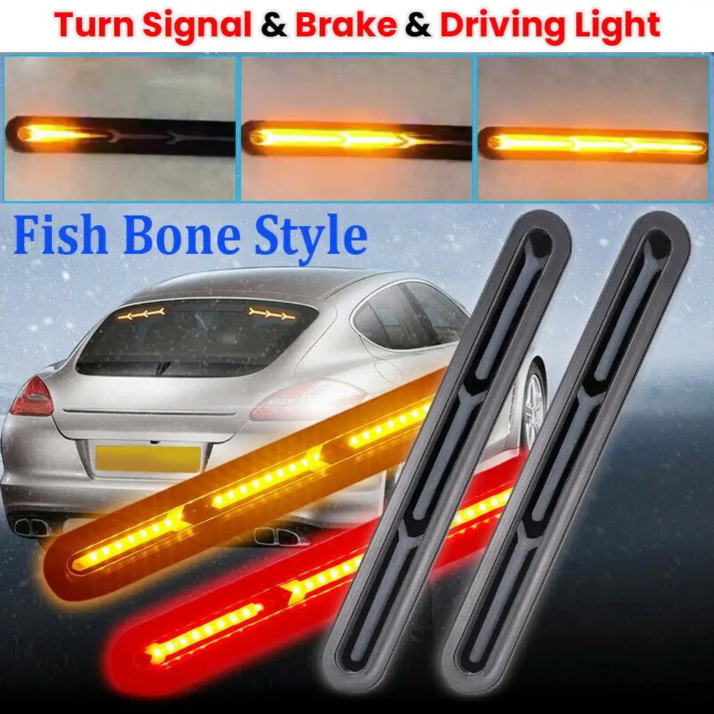 2x 60LED Car Truck DRL LED Light Bar Brake Flowing Turn Signal Stop Tail Strip Trailer RV Tow Boad Lamp12-24V
2x 60LED Car Truck DRL LED Light Bar Brake Flowing Turn Signal Stop Tail Strip Trailer RV Tow Boad Lamp12-24V