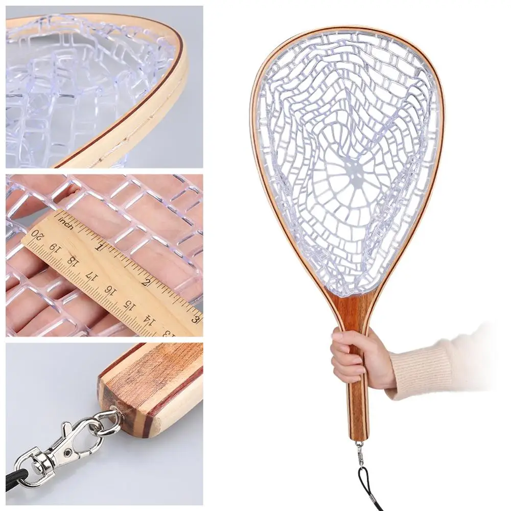 Fly Fishing Net Mesh Wooden Handle Rubber Landing PAN Net Catch and Release Holder Basket Trout Fishing Catch Tools High Quality
Fly Fishing Net Mesh Wooden Handle Rubber Landing PAN Net Catch and Release Holder Basket Trout Fishing Catch Tools High Quality