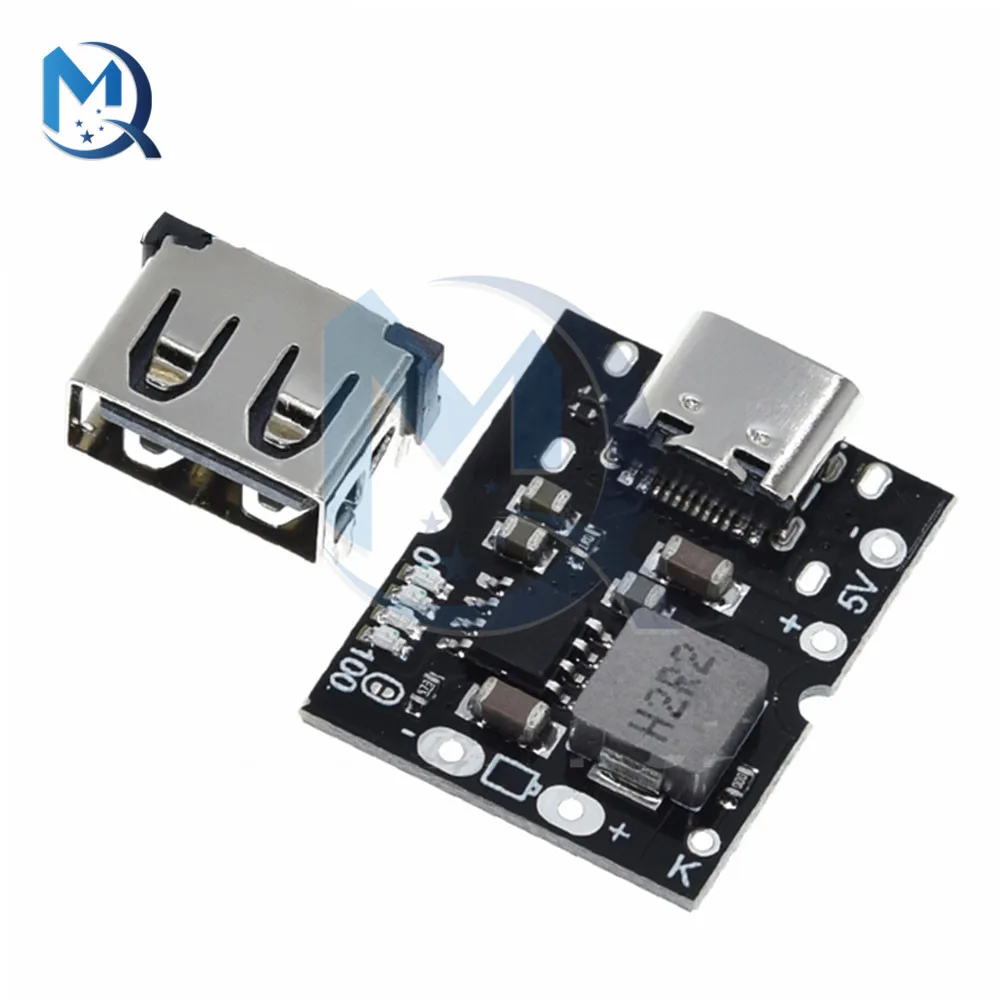 5V 2A Single Lithium Battery Charge and Discharge Module Type-C Input Boost Converter Step-Up Power Bank Module
5V 2A Single Lithium Battery Charge and Discharge Module Type-C Input Boost Converter Step-Up Power Bank Module