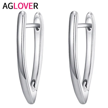 AGLOVER 925 Sterling Silver Colour 23mm Glossy V Earrings For Women Engagement Birthday Party Fashion Jewelry Gift
AGLOVER 925 Sterling Silver Colour 23mm Glossy V Earrings For Women Engagement Birthday Party Fashion Jewelry Gift
