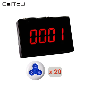 CallTou Queue Wireless Calling System Call Button Waterproof 1PCS Panel Display 20PCS Call Button 433MHZ
CallTou Queue Wireless Calling System Call Button Waterproof 1PCS Panel Display 20PCS Call Button 433MHZ