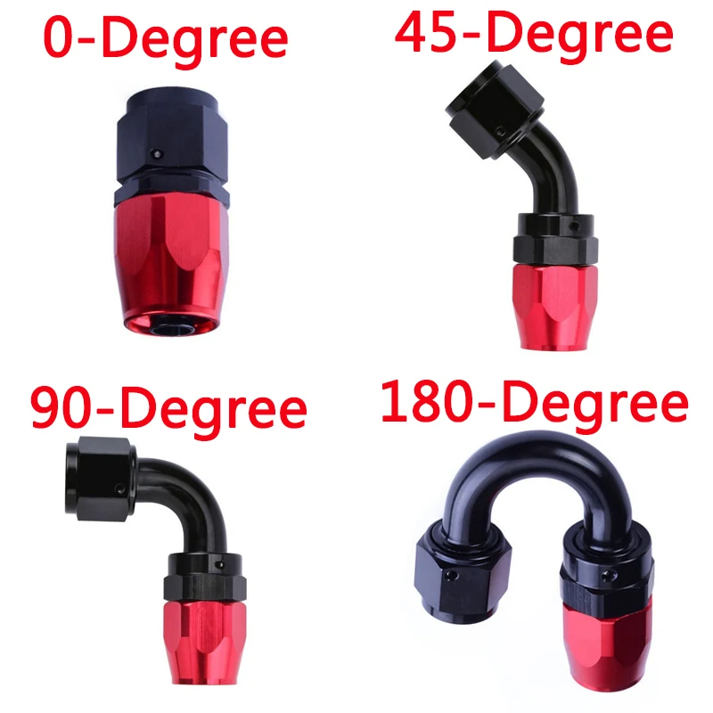 Universal Red Black AN4 AN6 AN8 AN10 Straight 0 45 90 180 Degree Oil Fuel Swivel Hose End Fitting Oil Hose End Adaptor Kit 1PC
Universal Red Black AN4 AN6 AN8 AN10 Straight 0 45 90 180 Degree Oil Fuel Swivel Hose End Fitting Oil Hose End Adaptor Kit 1PC