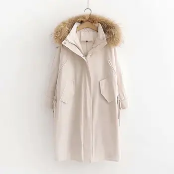 2019 fashion new ladies autumn and winter solid color long down jacket women's large fur collar duck down straight loose warm
2019 fashion new ladies autumn and winter solid color long down jacket women's large fur collar duck down straight loose warm