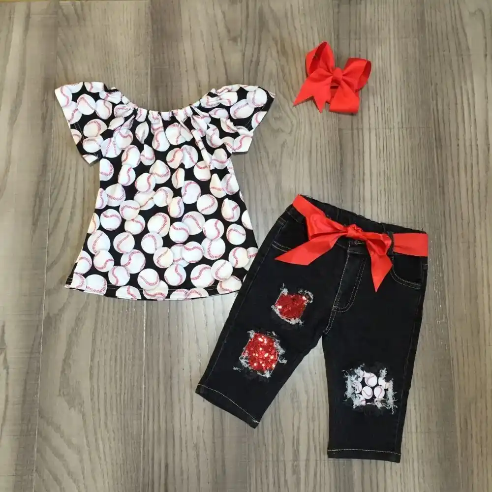 baby baseball bow