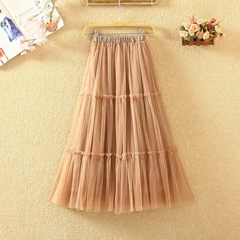 qiu dong han edition sweet lady joker elastic waist gauze in skirts bitter fleabane bitter fleabane skirt veil
qiu dong han edition sweet lady joker elastic waist gauze in skirts bitter fleabane bitter fleabane skirt veil