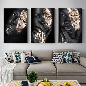 African Art Black Gold Woman Oil Painting Canvas Posters and Prints Scandinavian Wall Art Picture for Living Room Home Cuadros
African Art Black Gold Woman Oil Painting Canvas Posters and Prints Scandinavian Wall Art Picture for Living Room Home Cuadros