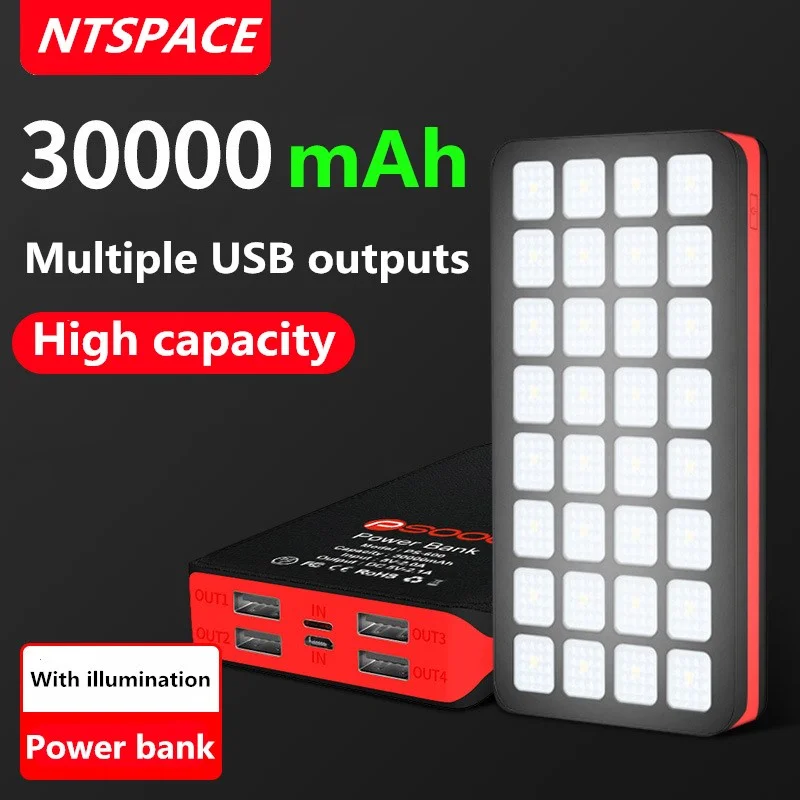 30000mAh Backup Power Bank Charger 2.4A Fast Charging Power Bank Four USB Output Port Portable Fast Charging External Battery
30000mAh Backup Power Bank Charger 2.4A Fast Charging Power Bank Four USB Output Port Portable Fast Charging External Battery