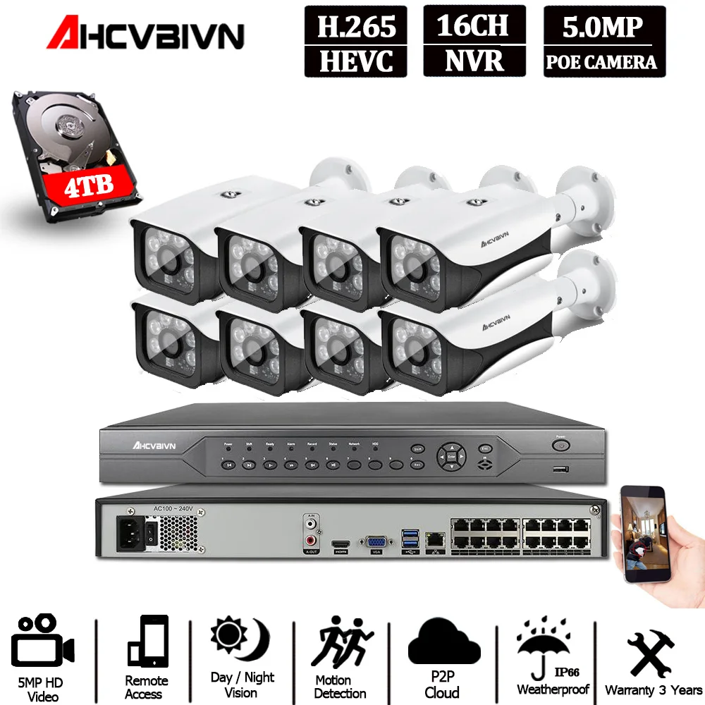 Network connection power supply monitoring security set 16CH POE NVR CCTV System App access view Alarm system Five million HD
Network connection power supply monitoring security set 16CH POE NVR CCTV System App access view Alarm system Five million HD