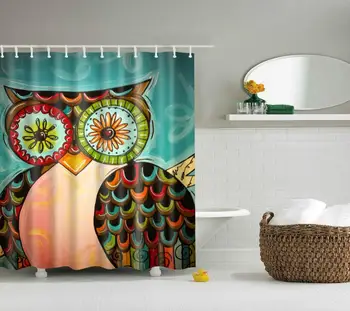 Waterproof Thicken Polyester 3D Shower Curtain Colored Abstract Owl Mildew Proof Bath Tub Curtain with 12 pcs Hooks
Waterproof Thicken Polyester 3D Shower Curtain Colored Abstract Owl Mildew Proof Bath Tub Curtain with 12 pcs Hooks