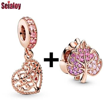 2pcs Rose Gold Tree Of Life Charm Crystal Leaves Pendant Peach Blossom Beaded Fit Original Bracelets Women Necklace Jewelry Gift
2pcs Rose Gold Tree Of Life Charm Crystal Leaves Pendant Peach Blossom Beaded Fit Original Bracelets Women Necklace Jewelry Gift