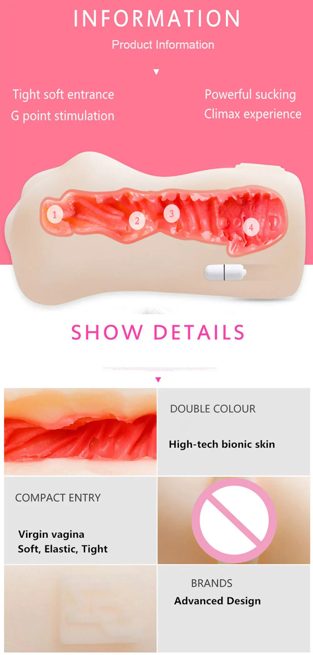4D Channel Realistic Vagina Male Masturbator Silicone Virgin Sucking Aircraft Cup Pussy Pocket Erotic Adult Sex Toys For Men (3)