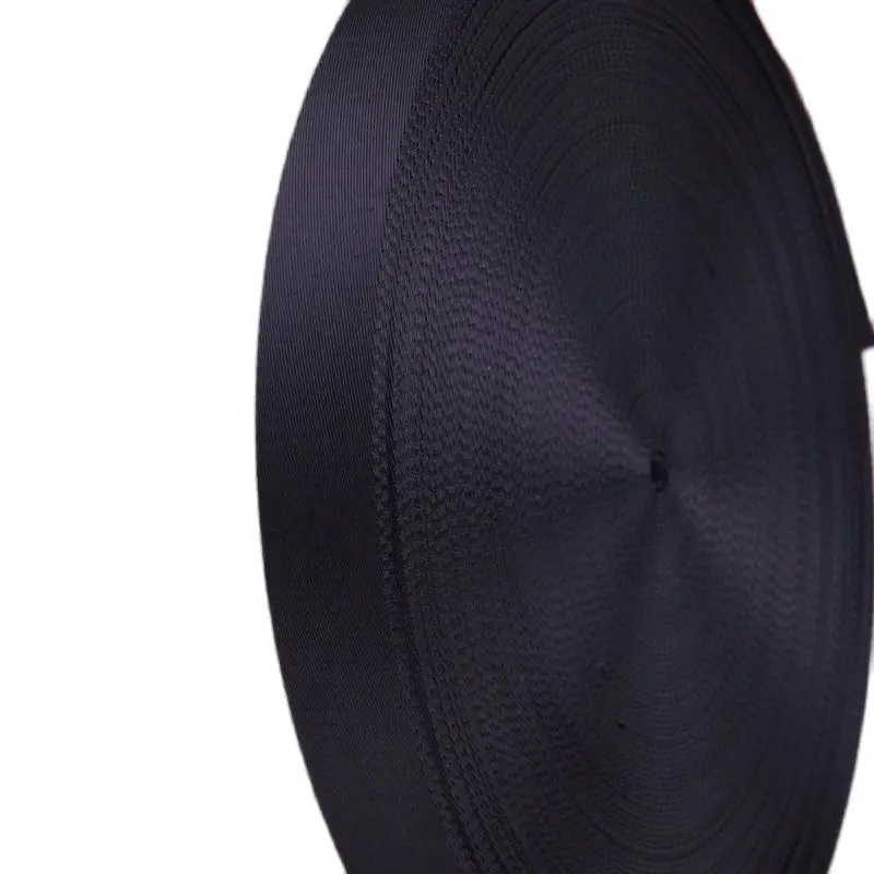 

High Quality 1.5" 38MM Twill Nylon Webbing Tape For Bag Strap Black Color 50 Yards