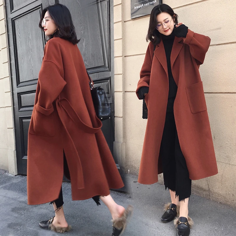 Wool Blend Coat Women Long Sleeve Collar Outwear Long Jacket Korean Casual Autumn Winter Elegant Overcoat Woolen Coat 1
Wool Blend Coat Women Long Sleeve Collar Outwear Long Jacket Korean Casual Autumn Winter Elegant Overcoat Woolen Coat 1