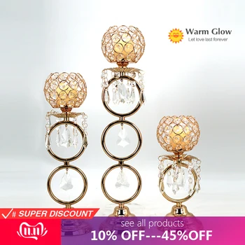 Crystal Tealight Candle Holders Metal Glass Candlesticks Wedding Table Centerpiece Party Christmas Halloween Home Decoration 
Crystal Tealight Candle Holders Metal Glass Candlesticks Wedding Table Centerpiece Party Christmas Halloween Home Decoration