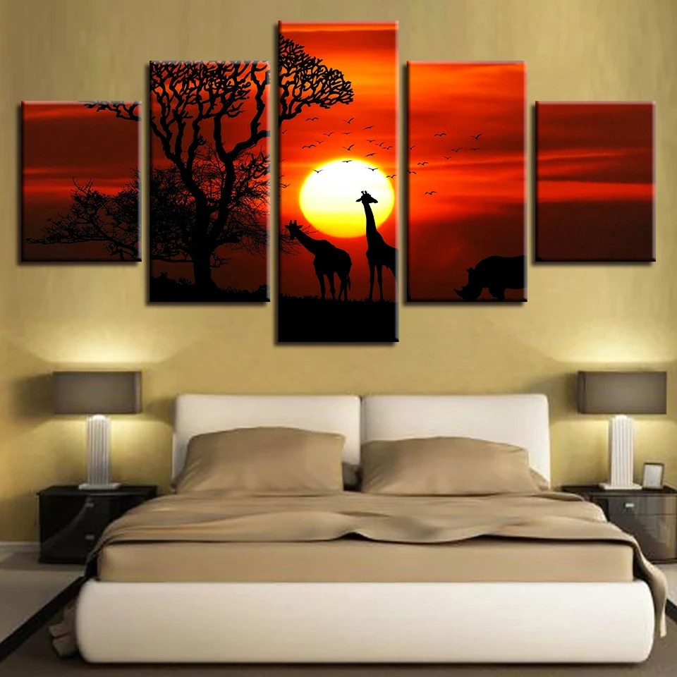 Living Room Wall Decor Modern HD Prints 5 Pieces Animal Giraffe Tree Sunset Scenery Paintings Modular Canvas Pictures Poster Art
Living Room Wall Decor Modern HD Prints 5 Pieces Animal Giraffe Tree Sunset Scenery Paintings Modular Canvas Pictures Poster Art