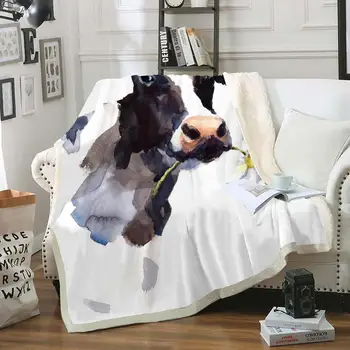 Water color Cow Throw Blanket Cartoon Farm Animal with a Daisy Flower Throw Blanket on Sofa White Colorful Soft Bedspreads
Water color Cow Throw Blanket Cartoon Farm Animal with a Daisy Flower Throw Blanket on Sofa White Colorful Soft Bedspreads