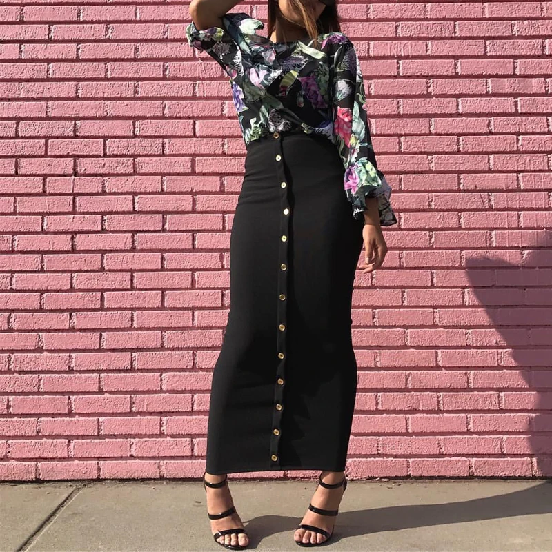 2019 Plus Size Summer Abaya Musulmane Women High Waist Button Bodycon Maxi Skirt Long Turkish Islamic Skirts Clothing Jupe Femme
2019 Plus Size Summer Abaya Musulmane Women High Waist Button Bodycon Maxi Skirt Long Turkish Islamic Skirts Clothing Jupe Femme