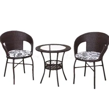 Balcony table and chair three-piece combination Small coffee table cane chair Simple net red casual outdoor outdoor garden chair
Balcony table and chair three-piece combination Small coffee table cane chair Simple net red casual outdoor outdoor garden chair