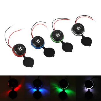 New Universal Car Charger Dual USB 3.1A 12/24V Power Adapter Waterproof Charger USB Socket Plug For Auto Motorcycle Bus
New Universal Car Charger Dual USB 3.1A 12/24V Power Adapter Waterproof Charger USB Socket Plug For Auto Motorcycle Bus