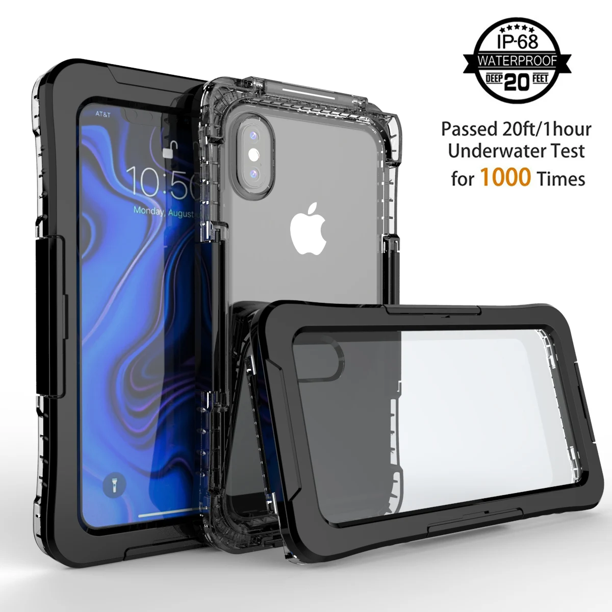 For iPhone Xs Max IP68 Waterproof Phone Case 360 Degree Full Protection Anti-fall Dust-proof Swimming Coque For iPhone Xs Max
For iPhone Xs Max IP68 Waterproof Phone Case 360 Degree Full Protection Anti-fall Dust-proof Swimming Coque For iPhone Xs Max