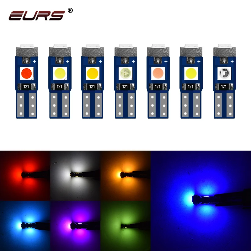 

10Pcs T5 Led Bulb W3W W1.2W Led Canbus 3030smd Car Interior Lights Dashboard Warming Indicator Wedge Auto Instrument Lamp 12V