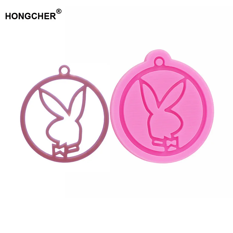 New Shiny Rabbit head bowknot hollow round silicone mold, DIY handmade polymer clay molds for jewelry, keychain, necklace.
New Shiny Rabbit head bowknot hollow round silicone mold, DIY handmade polymer clay molds for jewelry, keychain, necklace.