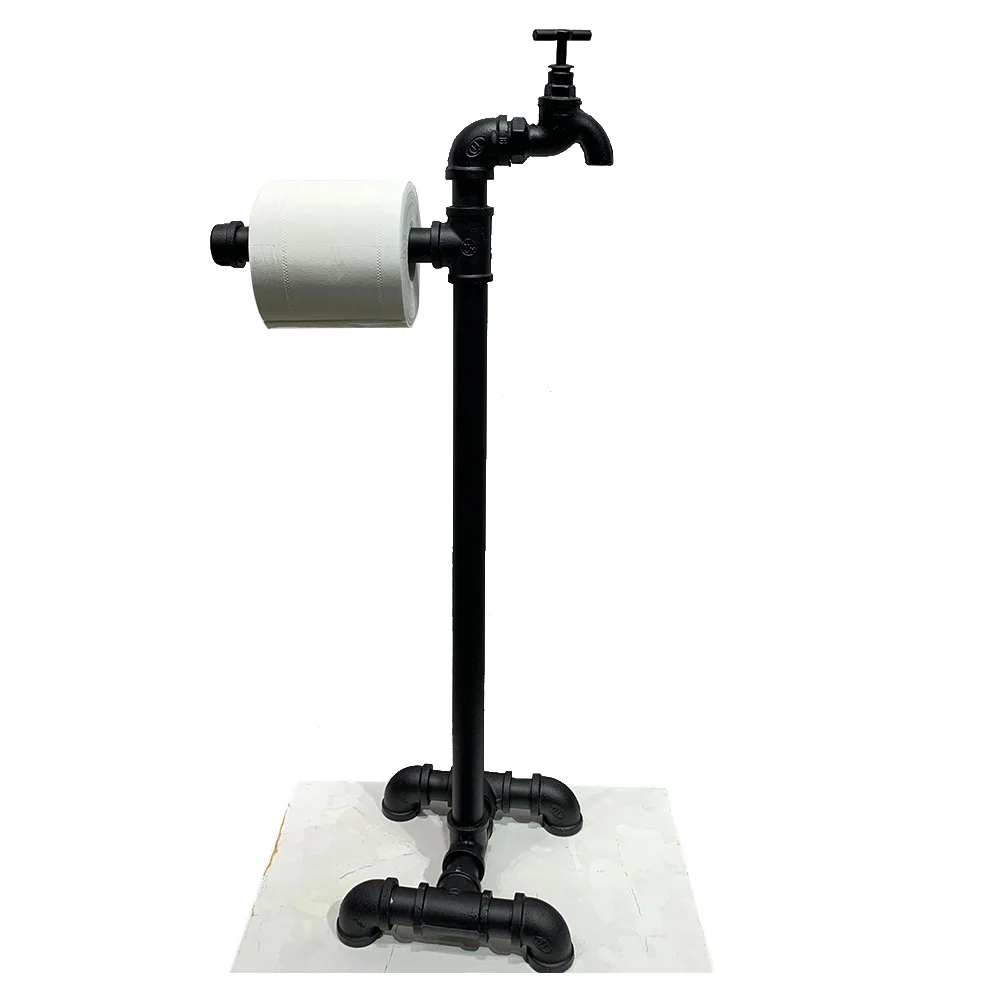 Industrial Style Accessories Metal Pipe Paper Holder Roll Tissue Hardware Freestanding Storage Bathroom Decor With Spout Toilet 
Industrial Style Accessories Metal Pipe Paper Holder Roll Tissue Hardware Freestanding Storage Bathroom Decor With Spout Toilet