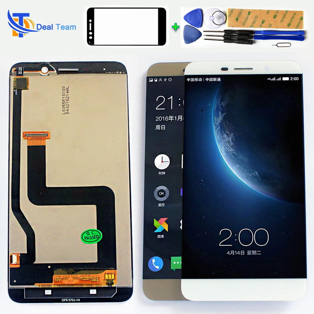100% Tested For Letv One 1 Pro Letv X800 5.5 inch 2560*1440 LCD Display Touch Screen Digitizer Assembly Free Tools Glass film
100% Tested For Letv One 1 Pro Letv X800 5.5 inch 2560*1440 LCD Display Touch Screen Digitizer Assembly Free Tools Glass film