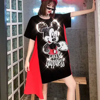 Summer Mickey Sequins Women Dress Fashion Irregular Short Sleeve Loose Dresses Ladies Personality Contrast Color Dress
Summer Mickey Sequins Women Dress Fashion Irregular Short Sleeve Loose Dresses Ladies Personality Contrast Color Dress