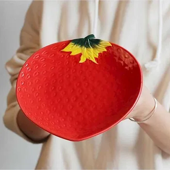 Nordic Ceramic Strawberry Dessert Salad Plate Kitchen Tableware Single Simple Household 8-inch Profiled Main Course Sushi Plate
Nordic Ceramic Strawberry Dessert Salad Plate Kitchen Tableware Single Simple Household 8-inch Profiled Main Course Sushi Plate