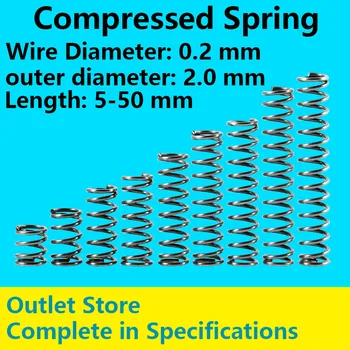 Compressed Spring Rotor Return Spring Pressure Spring Outlet Store Line Diameter 0.2mm, external diameter 2mm
Compressed Spring Rotor Return Spring Pressure Spring Outlet Store Line Diameter 0.2mm, external diameter 2mm