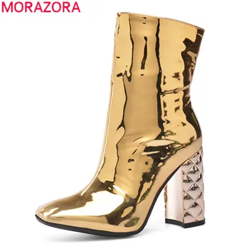 MORAZORA 2020 Big size 33-45 winter ankle boots thick high heels square toe ladies shoes top quality solid color women boots 
MORAZORA 2020 Big size 33-45 winter ankle boots thick high heels square toe ladies shoes top quality solid color women boots