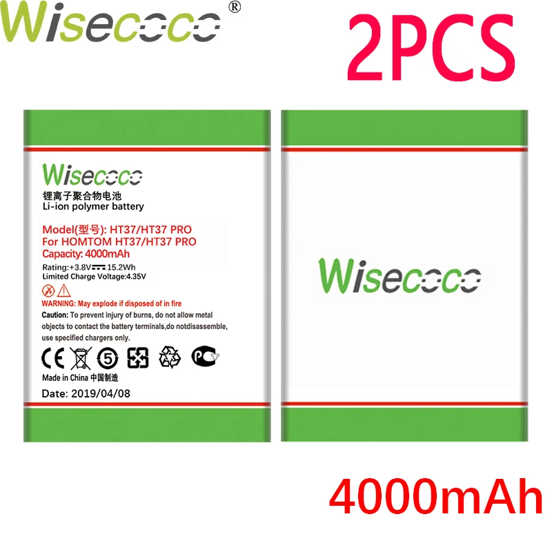 WISECOCO 2PCS 4000mAh Battery For Homtom HT37 HT 37 Pro Phone In Stock Latest Production High Quality Battery+Tracking Number
WISECOCO 2PCS 4000mAh Battery For Homtom HT37 HT 37 Pro Phone In Stock Latest Production High Quality Battery+Tracking Number