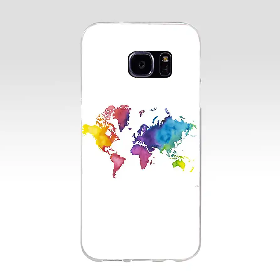 78aa world map gift soft silicone tpu cover phone case for